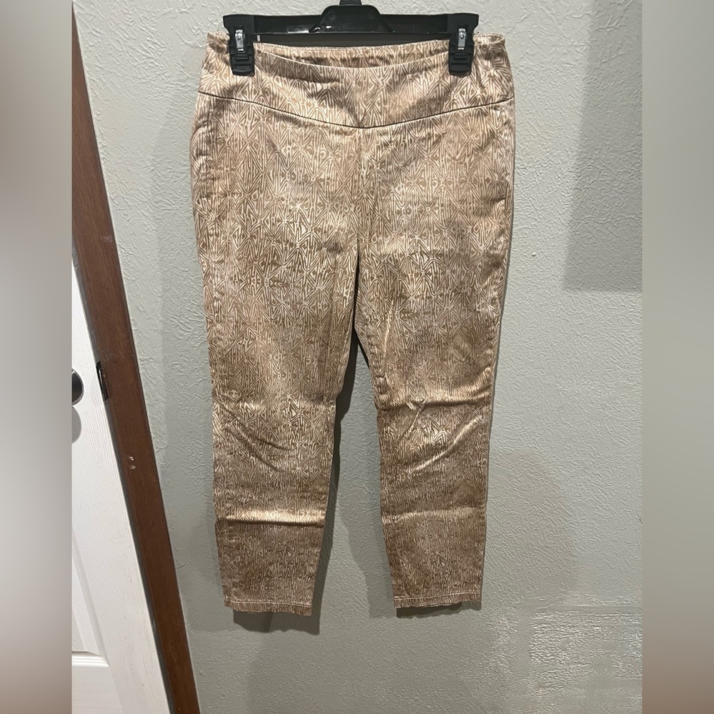 Miraclebody Brown with Designs Straight Leg Pants